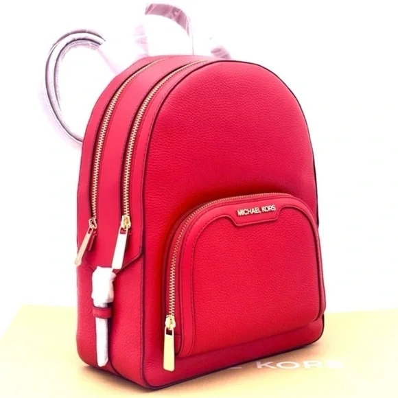 Michael Kors Jaycee Medium Backpack Bright Red/Gold Michael Kors - Brandclub - Michael Kors Jaycee Medium  main image 3